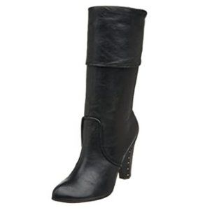 Frye Black Bethany Cuff Shortie Distressed Mid Calf Boots Size 7